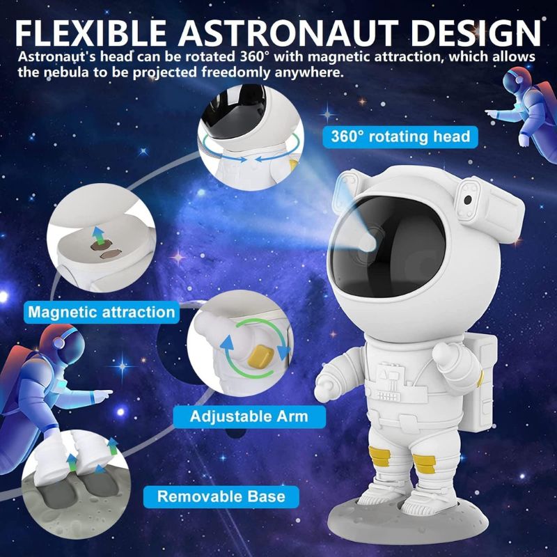 Astronaut Galaxy Night Light Projector