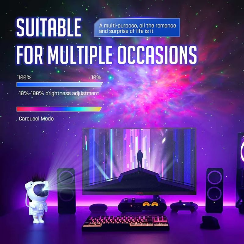 Astronaut Galaxy Night Light Projector