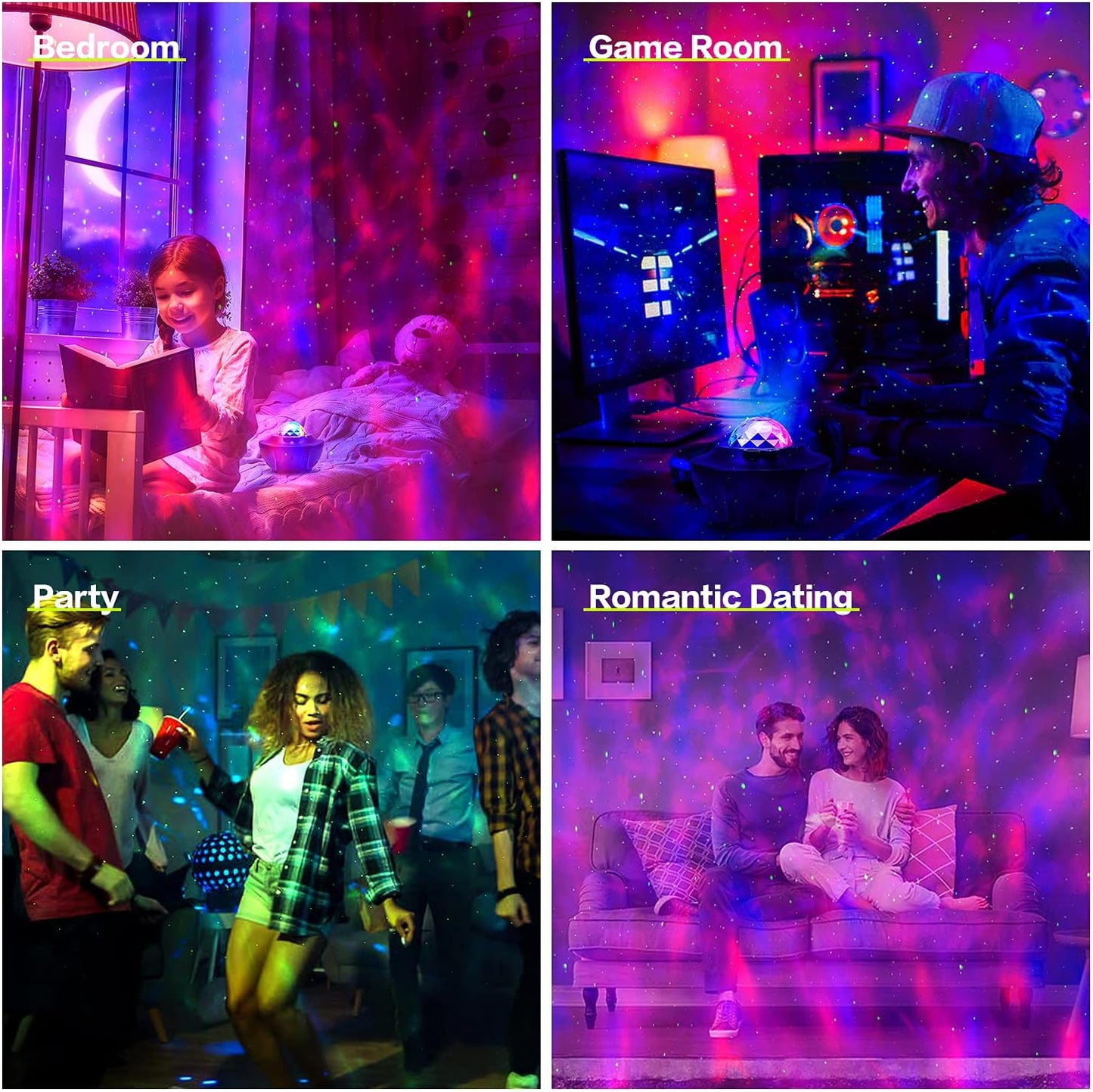 Galaxy Projector With Bluetooth Speakers